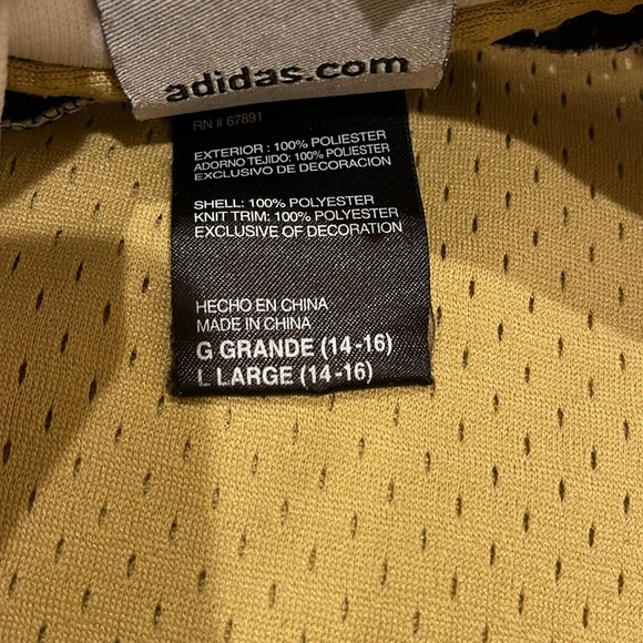 RARE!! Vintage Adidas Swingman NBA Washington Wizards Gilbert Arenas Gold Jersey - Picture 6 of 10